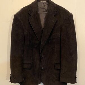 New England Collection Black Corduroy Blazer/Jacket Men Size 46R